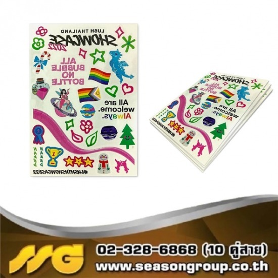 รับพิมพ์สติ๊กเกอร์แทททูติดร่างกาย Tattoo Sticker ไม่มีขั้นต่ำ ราคาถูก รับพิมพ์สติ๊กเกอร์แทททูติดร่างกาย  Tattoo Sticker 