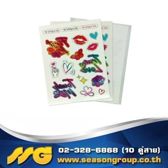 รับพิมพ์สติ๊กเกอร์แทททูติดร่างกาย Tattoo Sticker ไม่มีขั้นต่ำ ราคาถูก - บริษัท ซีซัน กรุ๊ป จำกัด - รับพิมพ์สติ๊กเกอร์แทททูติดร่างกาย  Tattoo Sticker  พิมพ์สติ๊กเกอร์ ลอกลาย 
